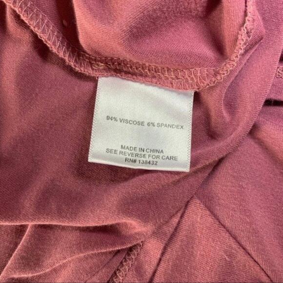 ModCloth Pink Short Sleeve V-Neck Tunic Size Large - Picture 4 of 5